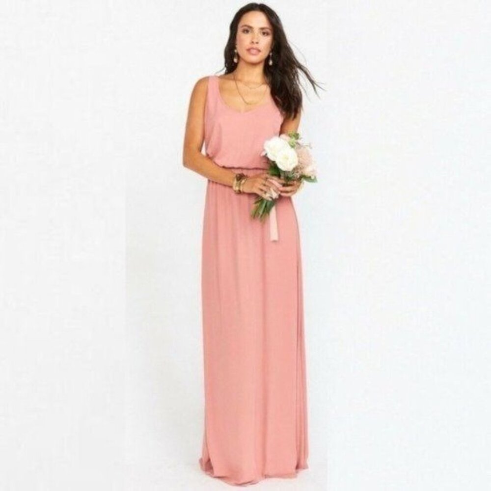 NEW Show Me Your Mumu Kendall Maxi Bridesmaid Dress Rustic Mauve Size S